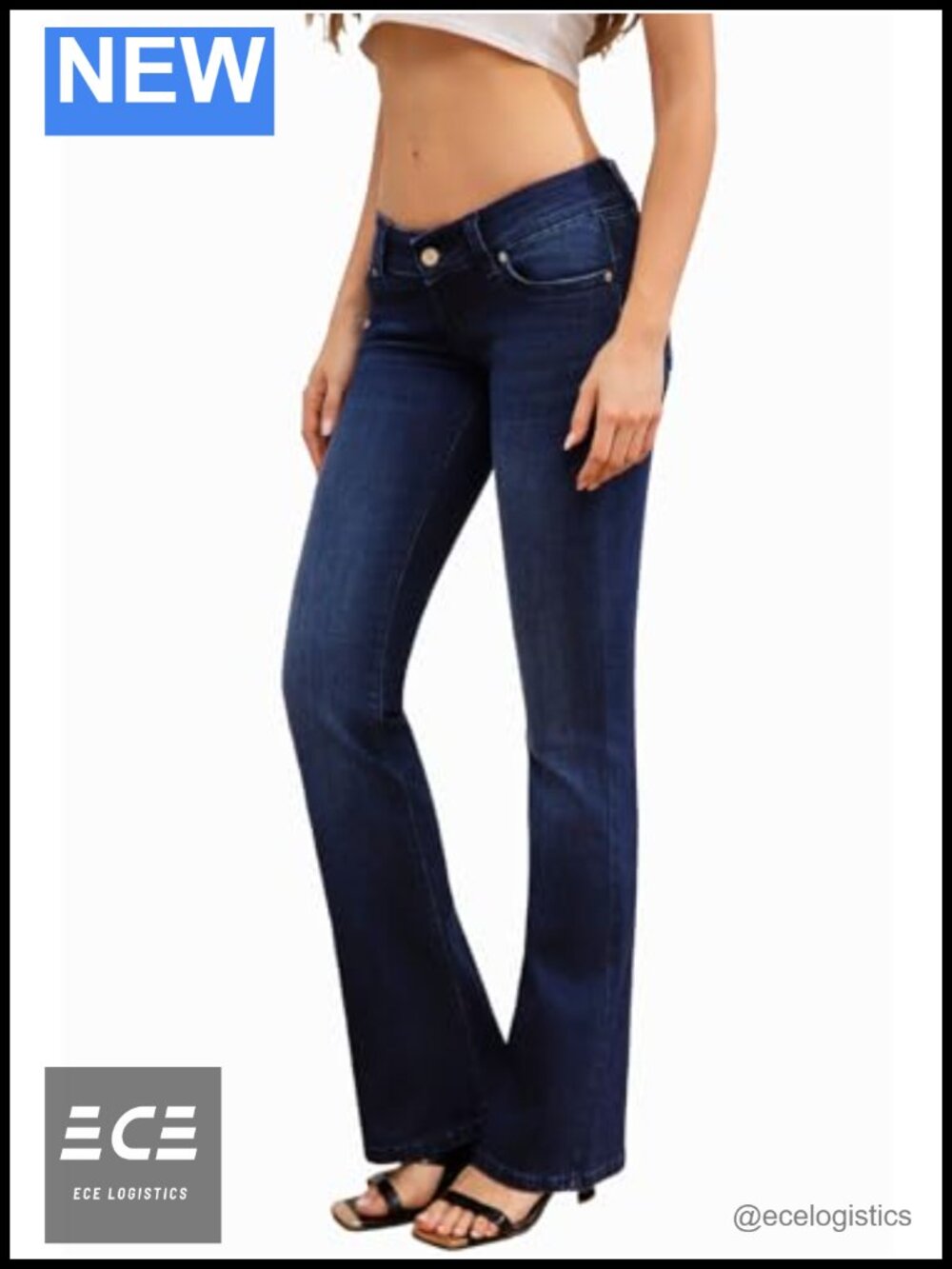 Women's Super Low Rise Bootcut Stretch Jeans Y2K Micro Flare Denim Pants